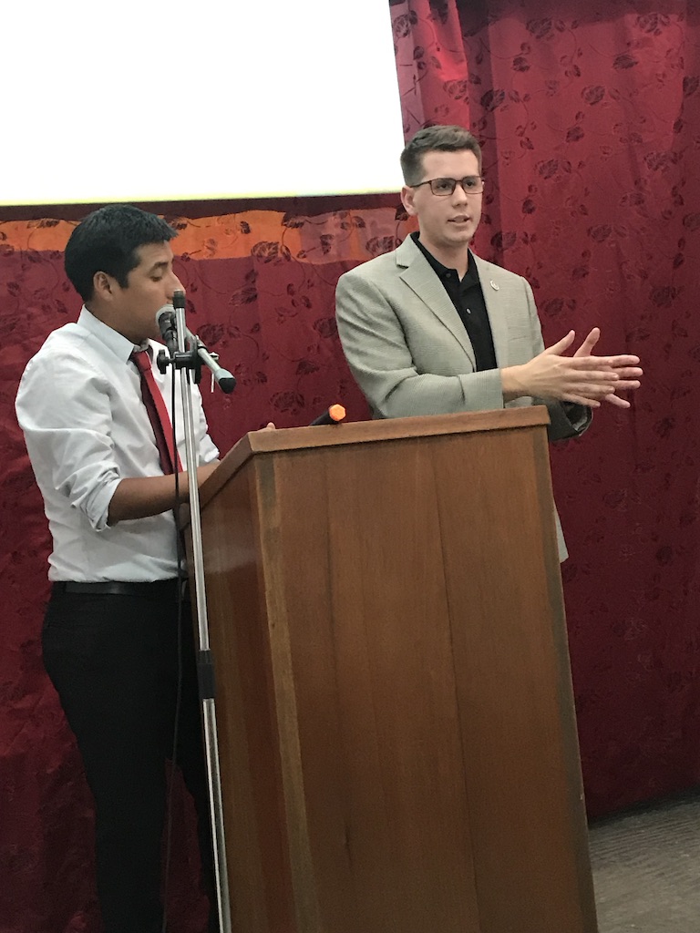 Zach Preaching in Peru